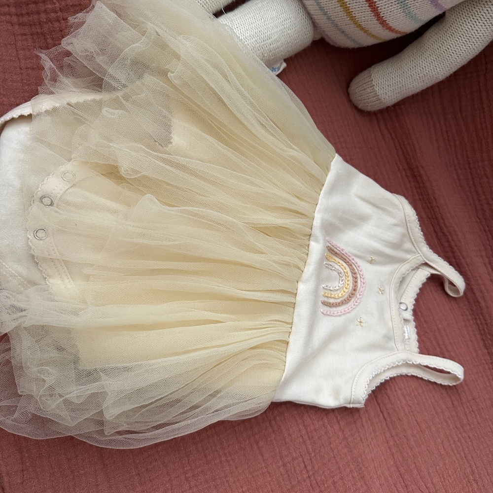 Adorable Cream and Gold Wild Wawa Tutu Onsesie